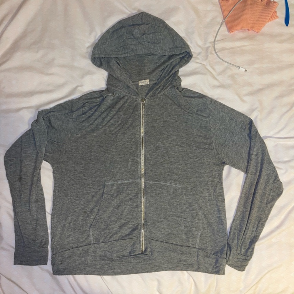 Grey Light Zip Up